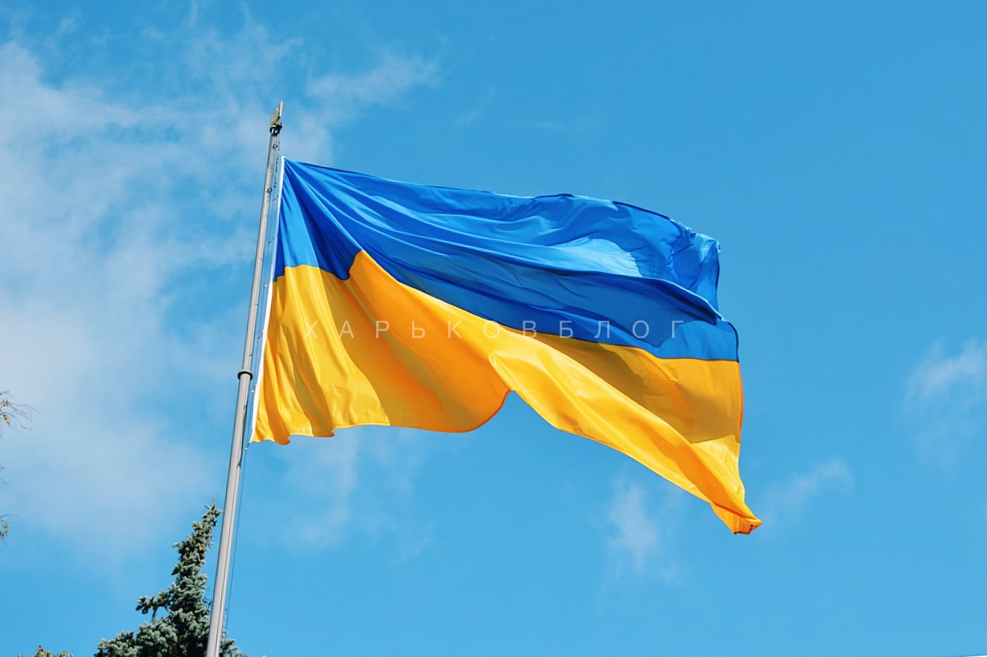 Флаг Украины в Харькове